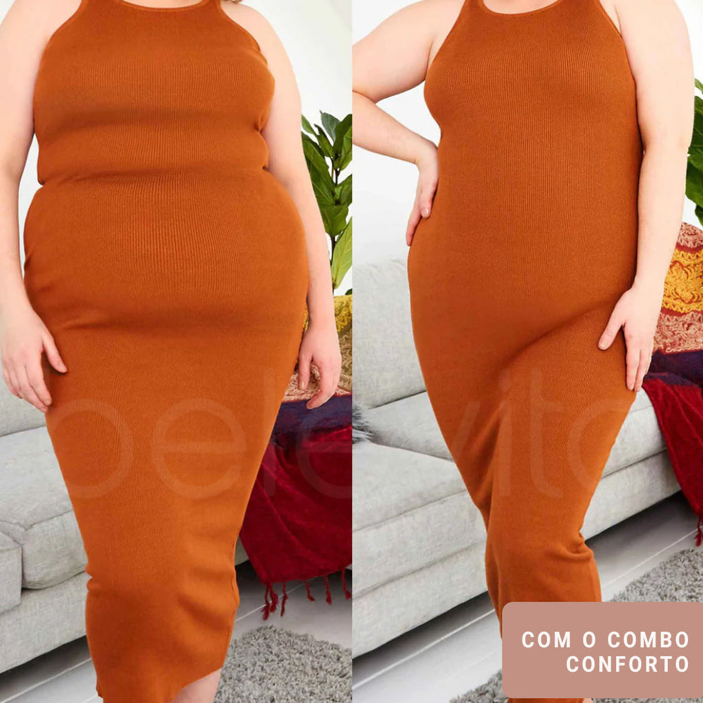 Conjunto Modelador Tecido Compressivo Aura Equilíbrio Serenidade, Conforto e Sustentação o Dia Todo