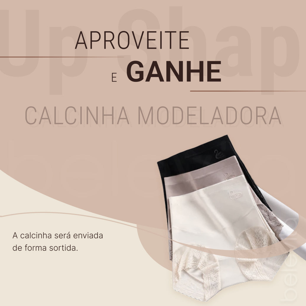 Body Modelador Compressão Suave Aura Estilo Eclipse, Silhueta Definida e Conforto Diário - Compre 1 Leve 2