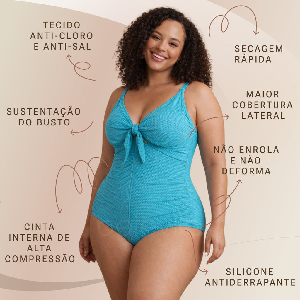 Maiô Modelador Compressão Essência Harmonia, Silhueta Definida com Conforto Absoluto