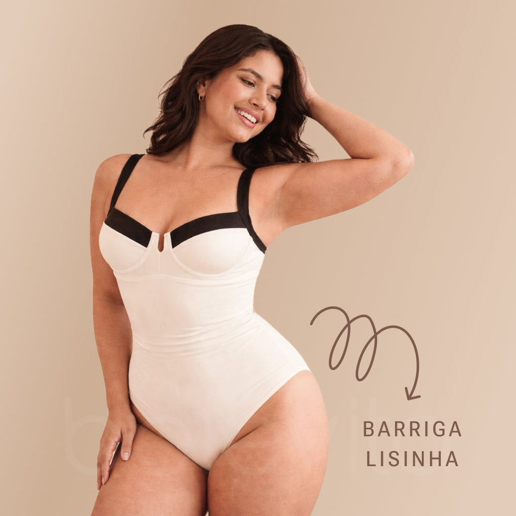 Maiô Modelador Tecido Compressivo Aura Horizonte Serenidade, Corpo Definido com Conforto Absoluto
