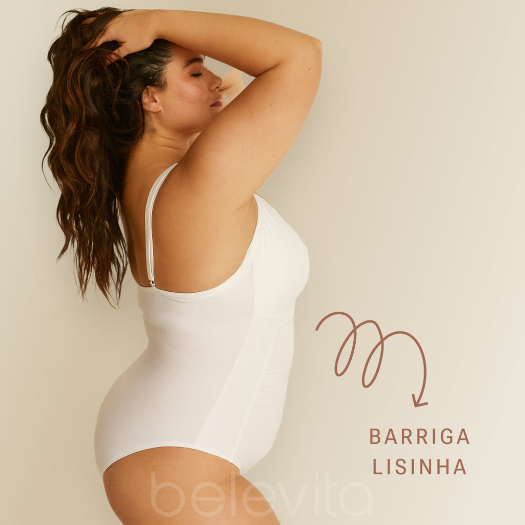 Maiô Modelador Tecido Compressivo Aura Vital Harmonia, Silhueta Definida com Conforto Absoluto