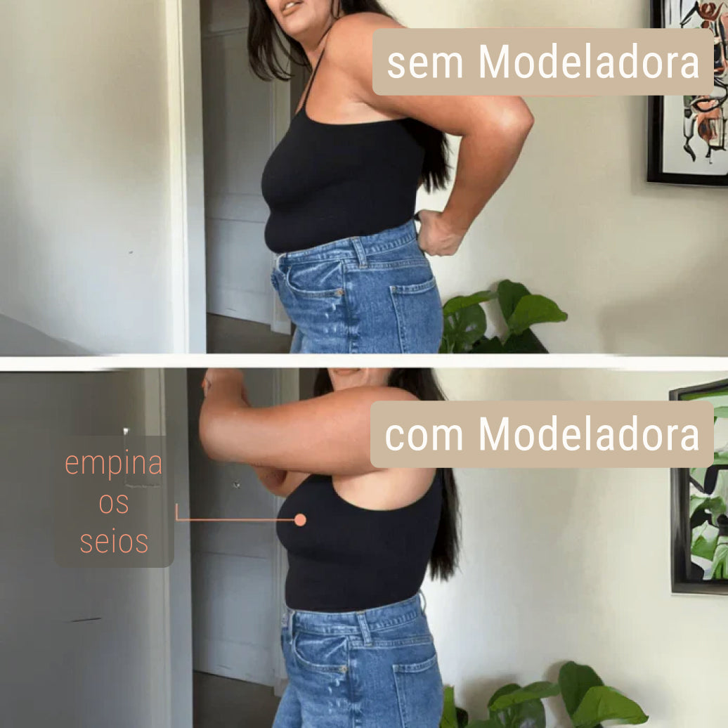 Regata Modeladora Compressão Contorno Prisma Vitalidade, Silhueta Definida Instantaneamente