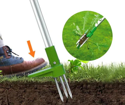 Ferramenta de Remoção de Erva Daninha Ergonômico - GardenGrip