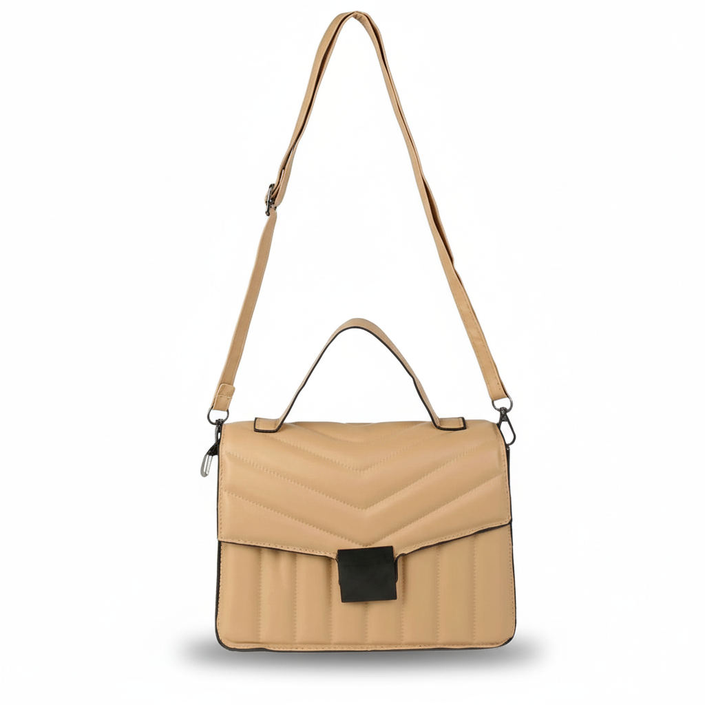 Bolsa Crossbody Acabamento Brilhante Prisma Horizonte, Elegância Versátil Para o Seu Dia a Dia