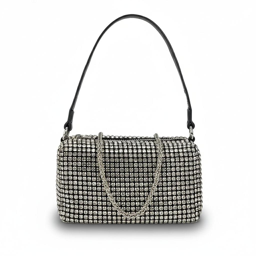 Bolsa Transversal Acabamento Brilhante Prisma Majestade, Elegância que Encanta em Qualquer Ocasião