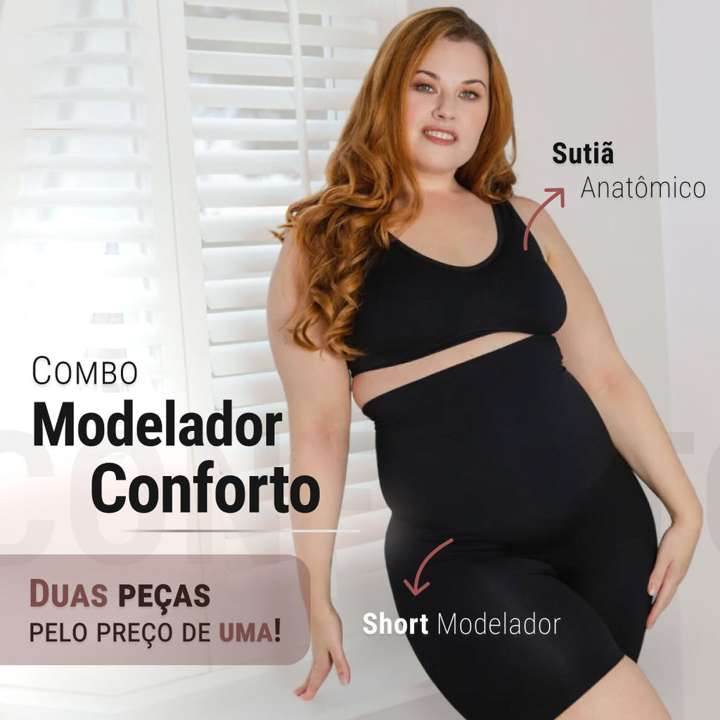 Conjunto Modelador Tecido Compressivo Aura Equilíbrio Serenidade, Conforto e Sustentação o Dia Todo