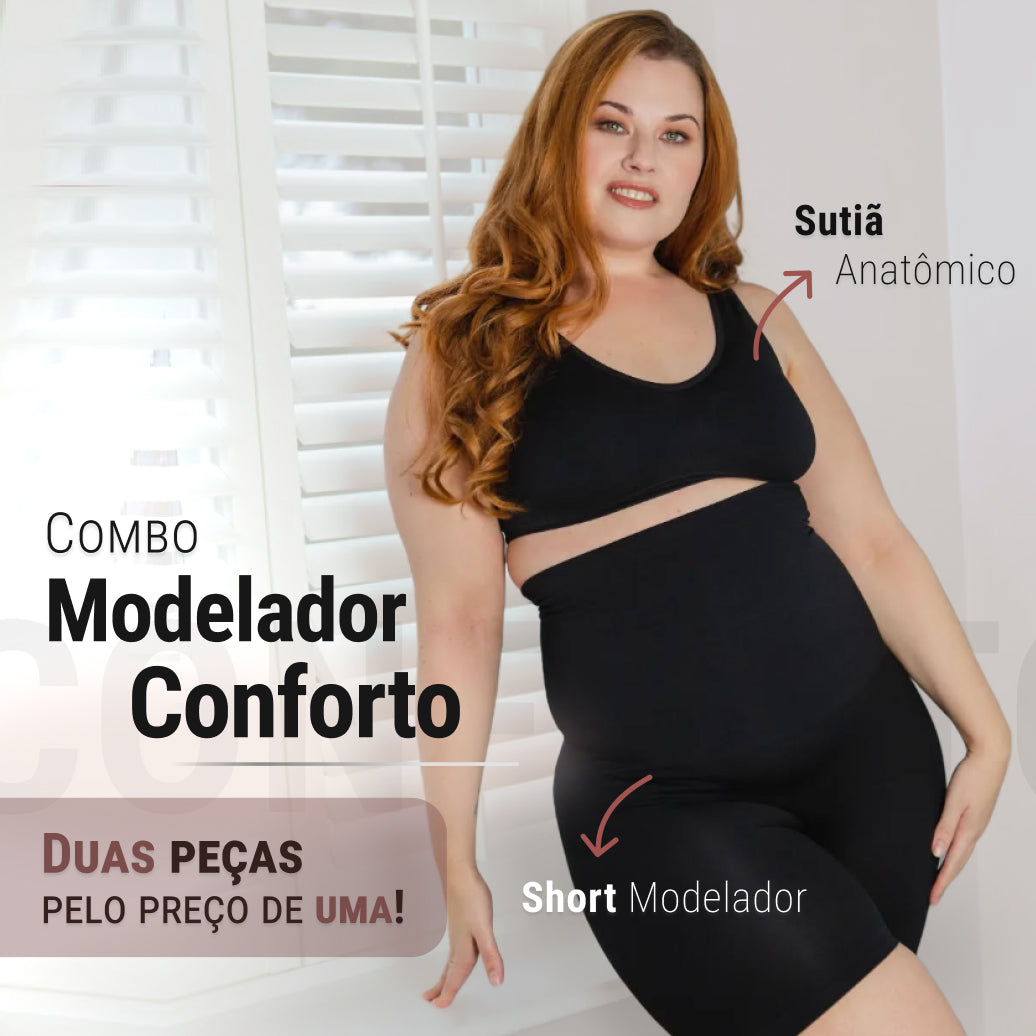 Conjunto Modelador Tecido Compressivo Aura Equilíbrio Serenidade, Conforto e Sustentação o Dia Todo