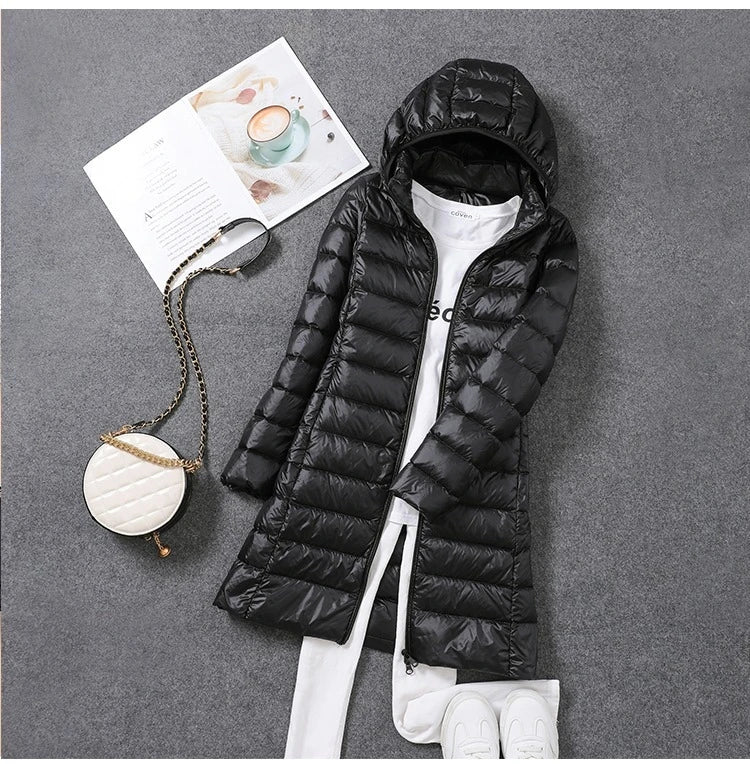 Jaqueta Feminina Puffer Slim Alongada Ferrazi