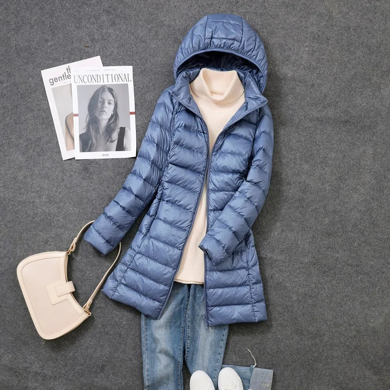 Jaqueta Feminina Puffer Slim Alongada Ferrazi