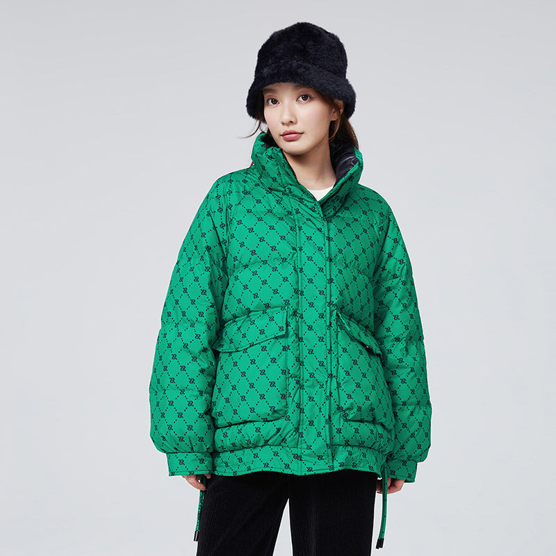 Jaqueta Feminina de Inverno Puffer com Capuz Ferrazi