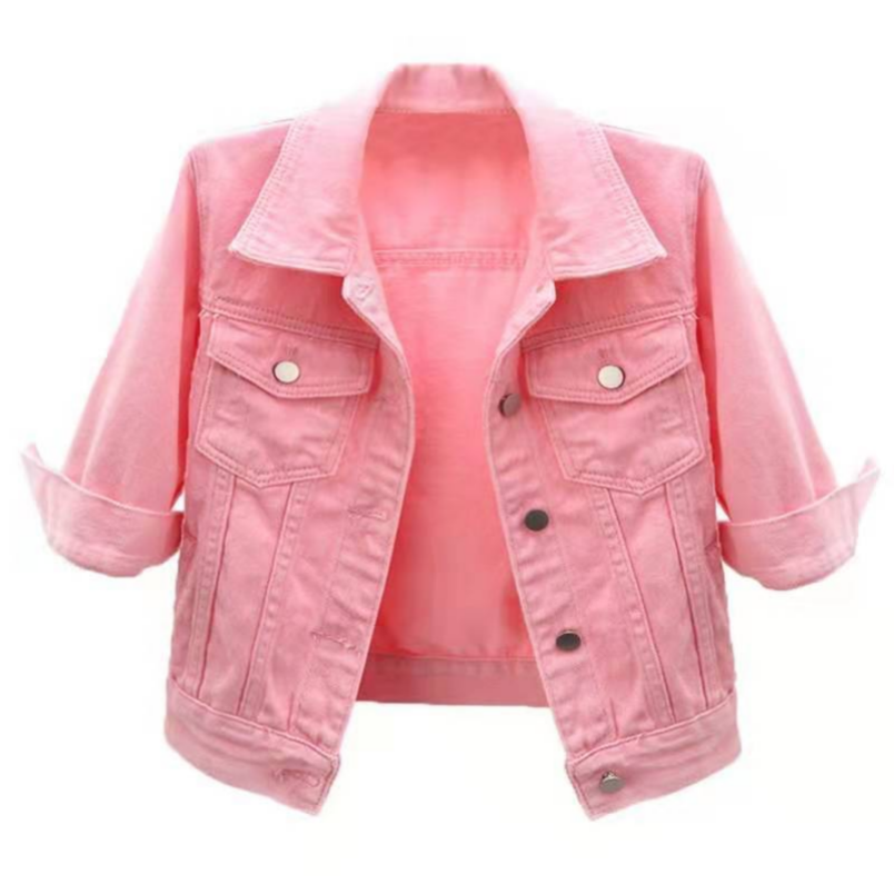 Jaqueta Jeans Feminina Curta Casual Ferrazi