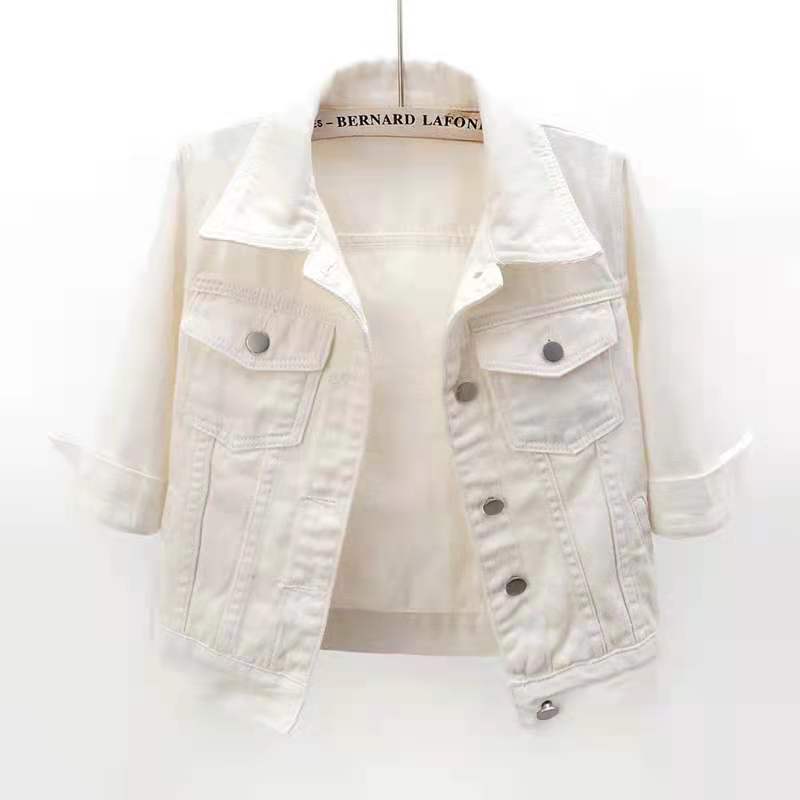 Jaqueta Jeans Feminina Curta Casual Ferrazi