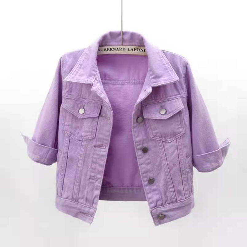 Jaqueta Jeans Feminina Curta Casual Ferrazi