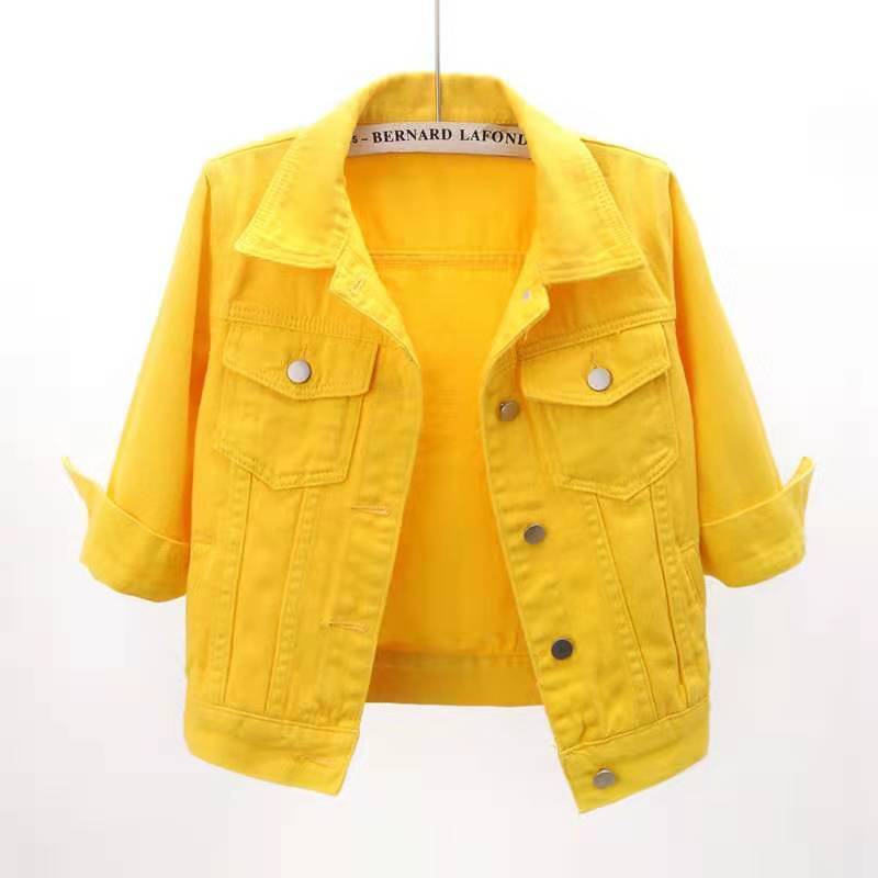 Jaqueta Jeans Feminina Curta Casual Ferrazi