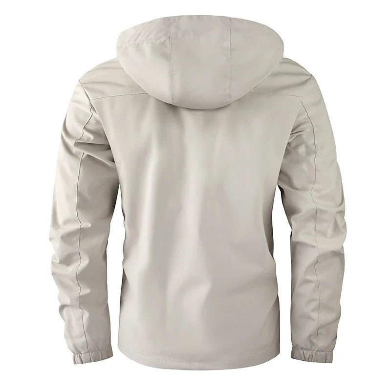 Jaqueta Masculina Impermeável com Capuz Plus Size