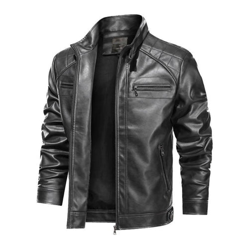 Jaqueta Masculina de Couro Slim Ferrazi