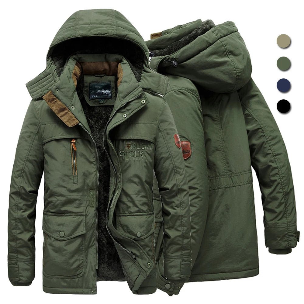Jaqueta Masculina de Inverno com Capuz Forrada com Lã Ferrazi