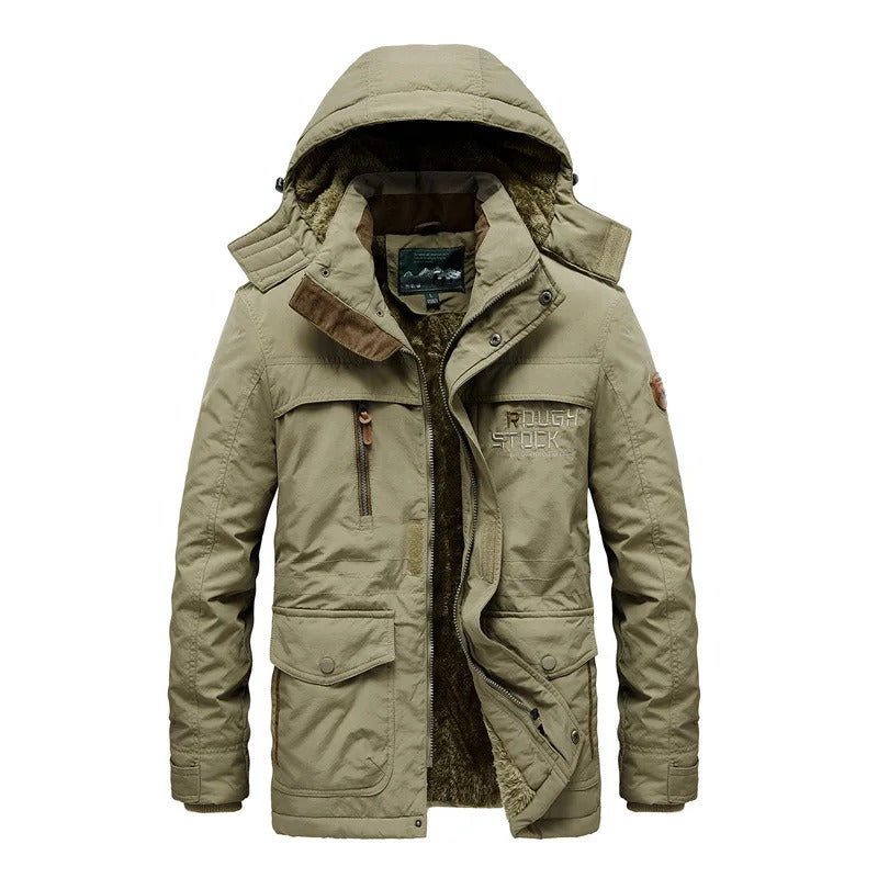 Jaqueta Masculina de Inverno com Capuz Forrada com Lã Ferrazi