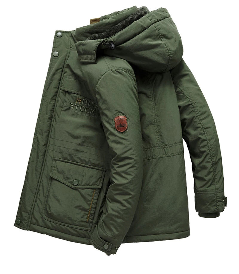 Jaqueta Masculina de Inverno com Capuz Forrada com Lã Ferrazi