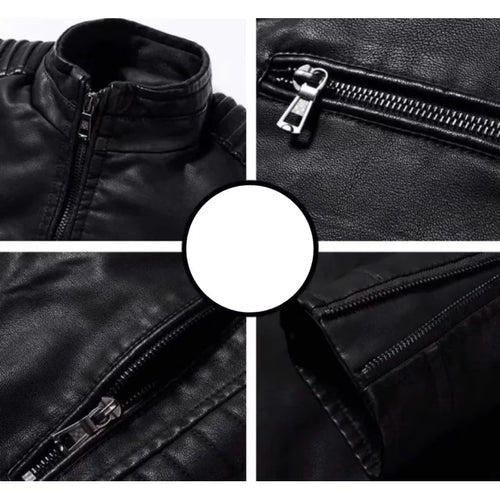 Jaqueta de Couro Masculina Slim Resistente Ferrazi
