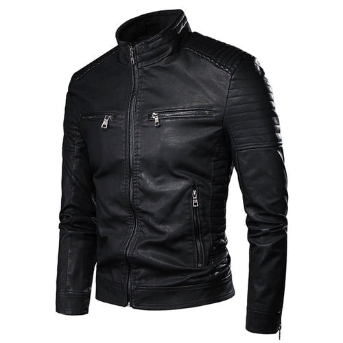 Jaqueta de Couro Masculina Slim Resistente Ferrazi