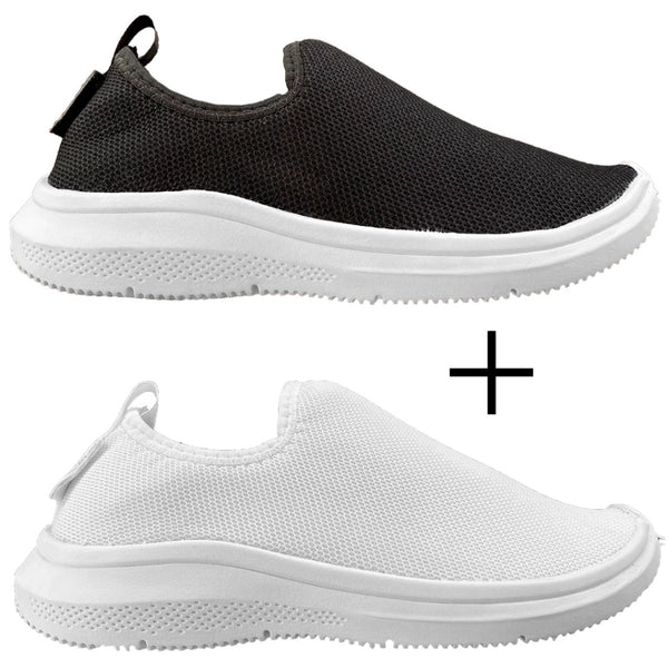 Kit 2 Tênis Feminino Knit Slip On Flexível e Respirável Ferrazi