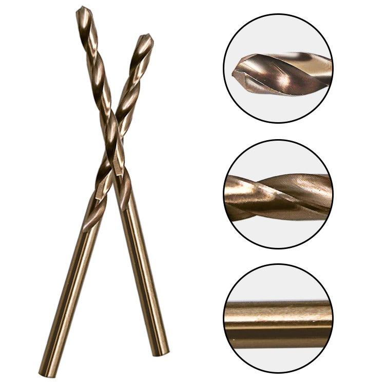 Kit 50 Brocas Revestidas de Aço Inoxidável de Alta Velocidade