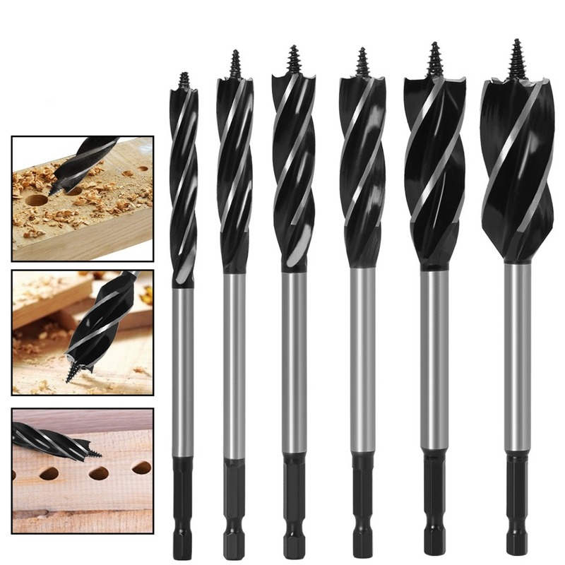 Kit 6 Brocas de Torção em Aço de Alta Velocidade