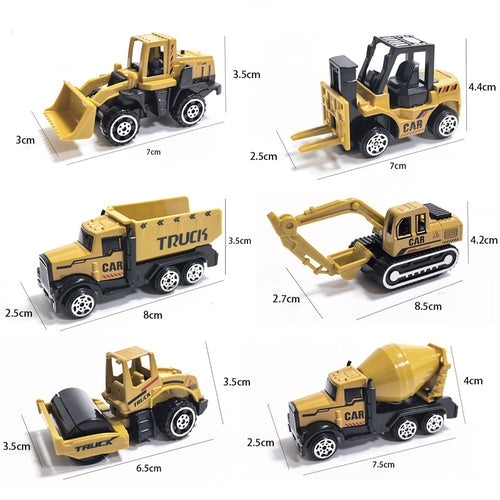 Kit 6 Veículos de Construção Infantil Ferrazi