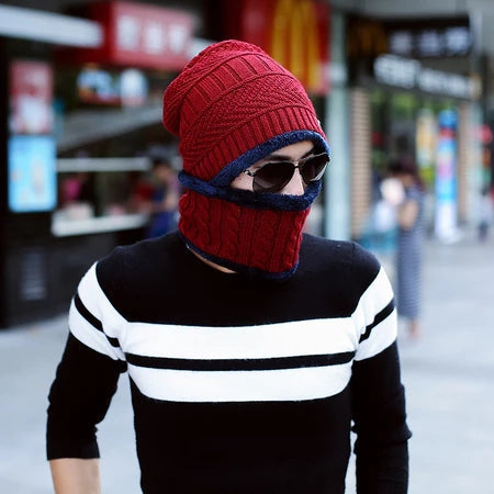 Kit Cachecol e Gorro Unissex de Algodão para Inverno Ferrazi