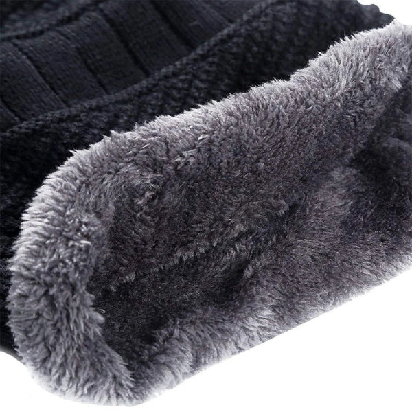 Kit Inverno Completo Unissex Touca de Frio com Gola Forrada e Luva Ferrazi