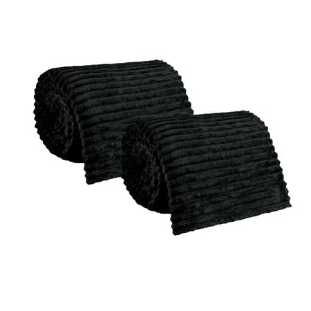 Kit com 2 Mantas Caneladas Aveludadas para Inverno Ferrazi