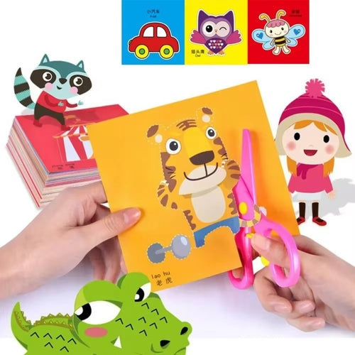 Kit com 48 Peças de Papel para Recorte e Atividades Manuais Infantil Ferrazi