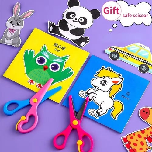 Kit com 48 Peças de Papel para Recorte e Atividades Manuais Infantil Ferrazi