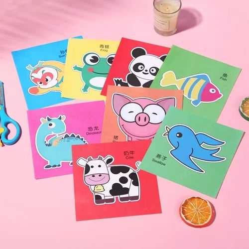 Kit com 48 Peças de Papel para Recorte e Atividades Manuais Infantil Ferrazi