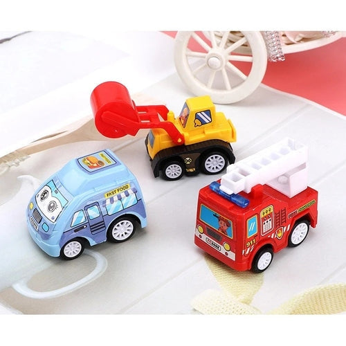 Kit com 6 Mini Carrinhos de Brinquedo Retráteis com Bolsa Portátil Ferrazi