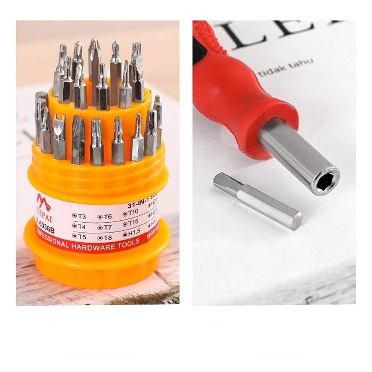 Kit de Chaves 31 Em 1 de Alta Precisão - Torx, Alen, Philips e diversas