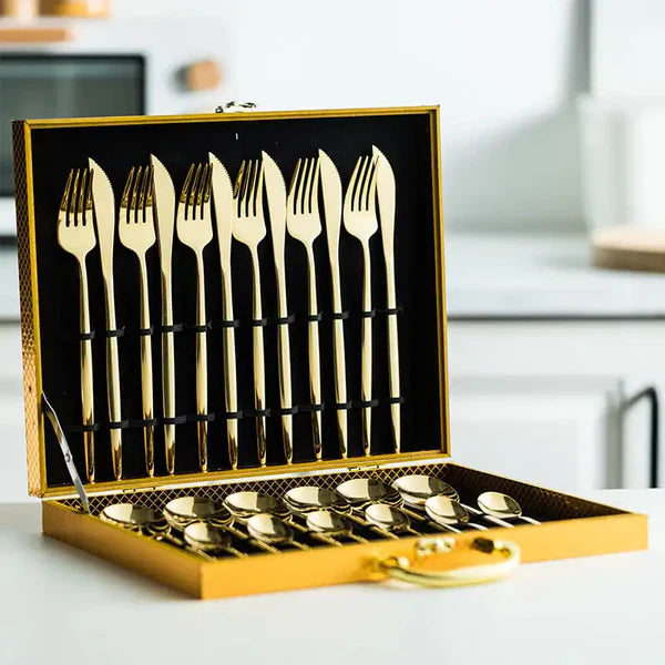 Kit de Talheres Slim em Aço Inoxidável Ferrazi
