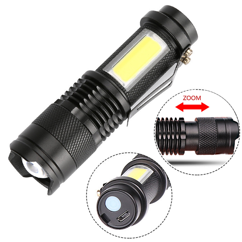 Lanterna Tática Recarregável USB | Super LED Zoom
