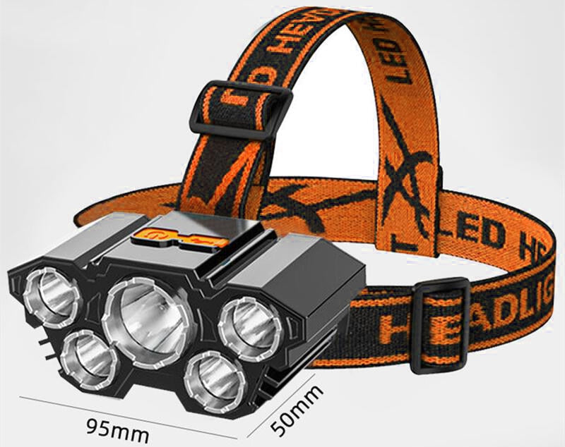 Lanterna de Cabeça LED Ultra Potente Recarregável