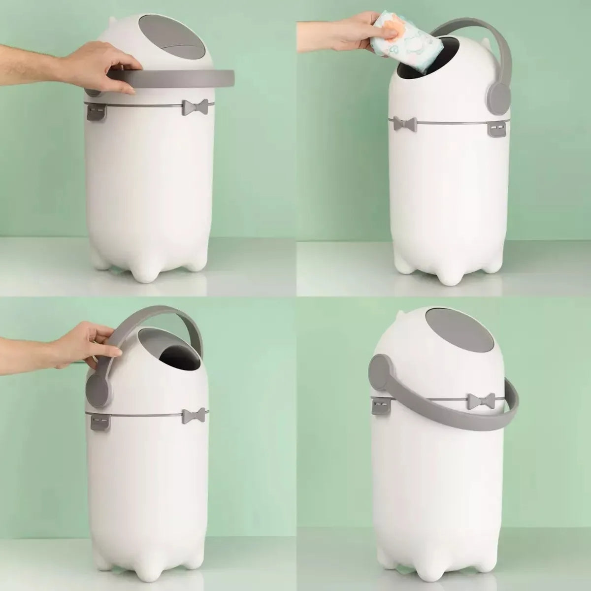 Lixeira Anti Odor com Tampa Selada 10 Litros para Fraldas e Resíduos Ferrazi