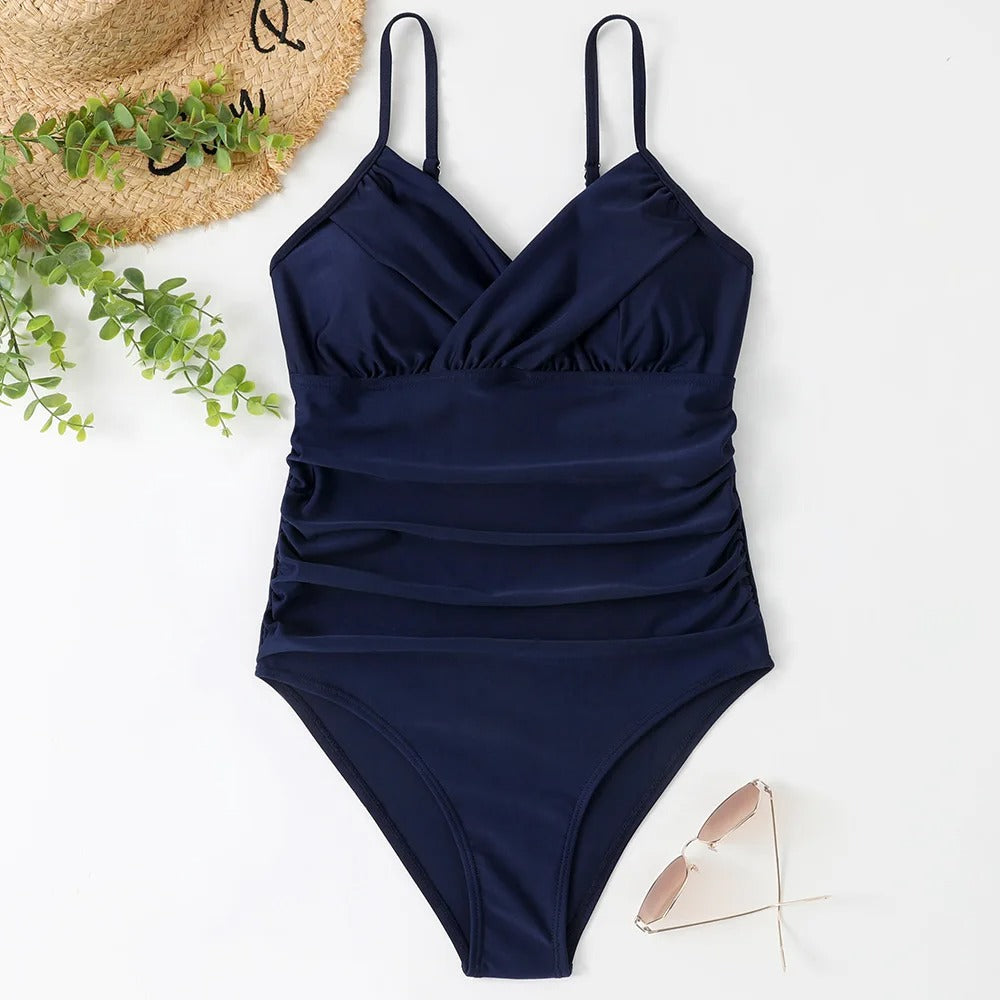 Maiô Feminino de Praia Estampado com Decote em V Ferrazi