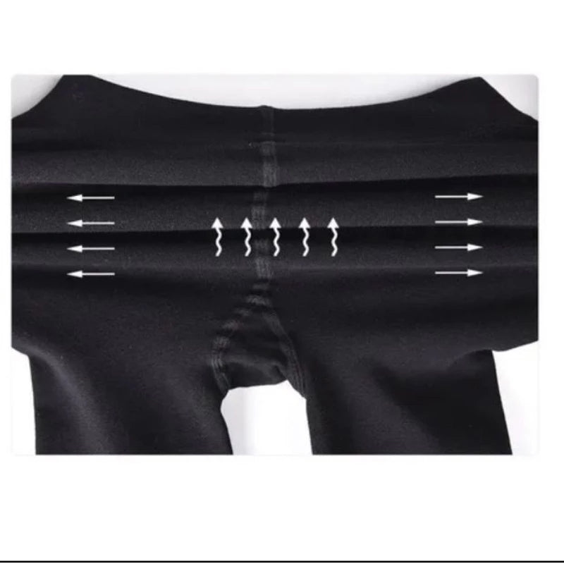 Meia-Calça Feminina Térmica de Flanela com Cintura Alta Ferrazi