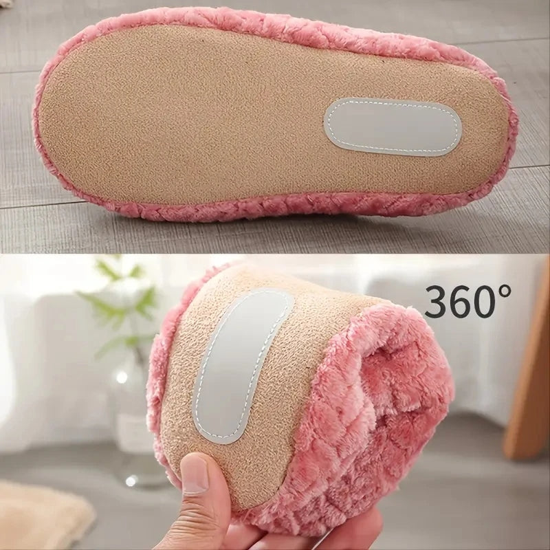 Pantufa Chinelo Unissex de Pelúcia Macia Antiderrapante para Inverno Ferrazi
