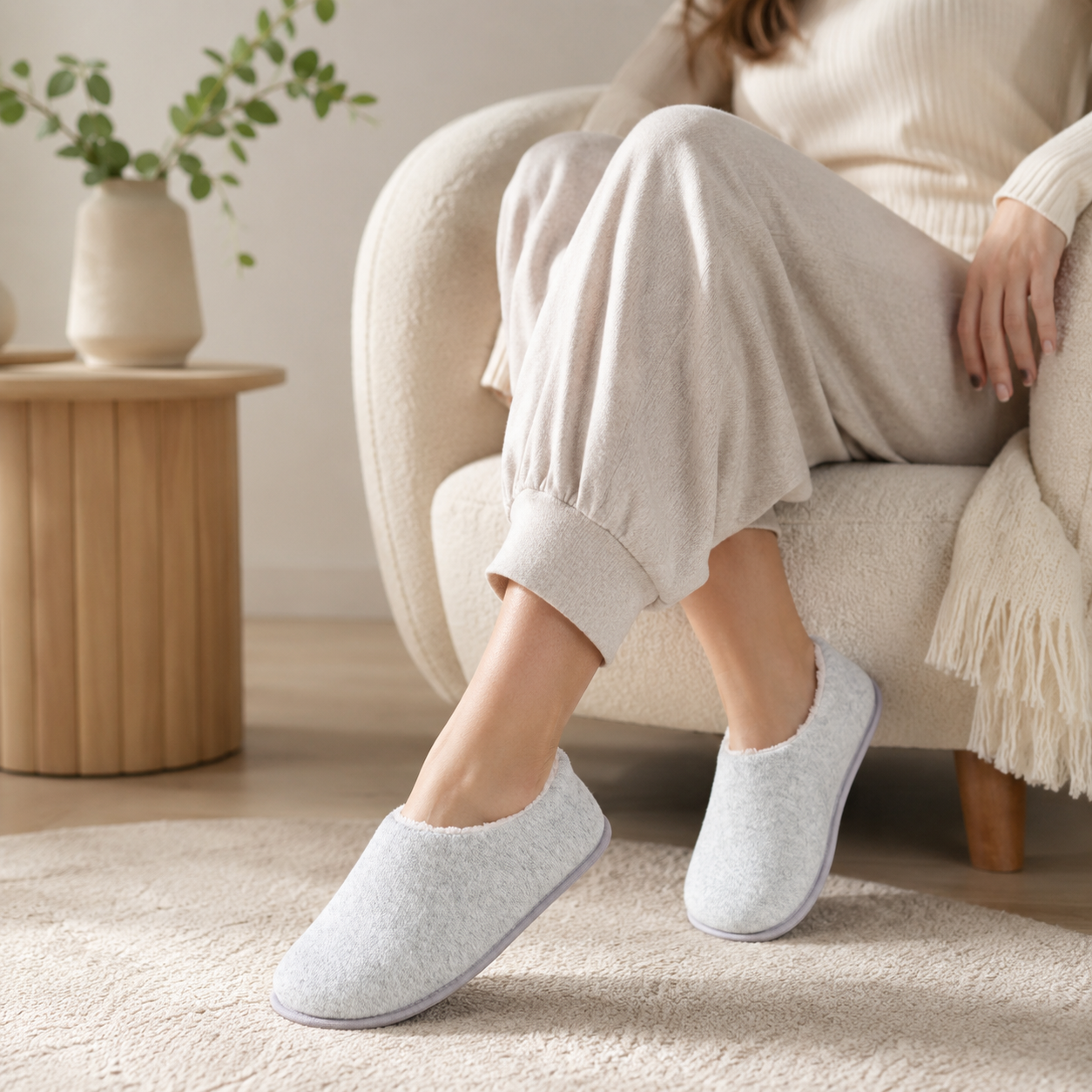 Pantufa Sapatilha Unissex Peluciada Antiderrapante Ferrazi