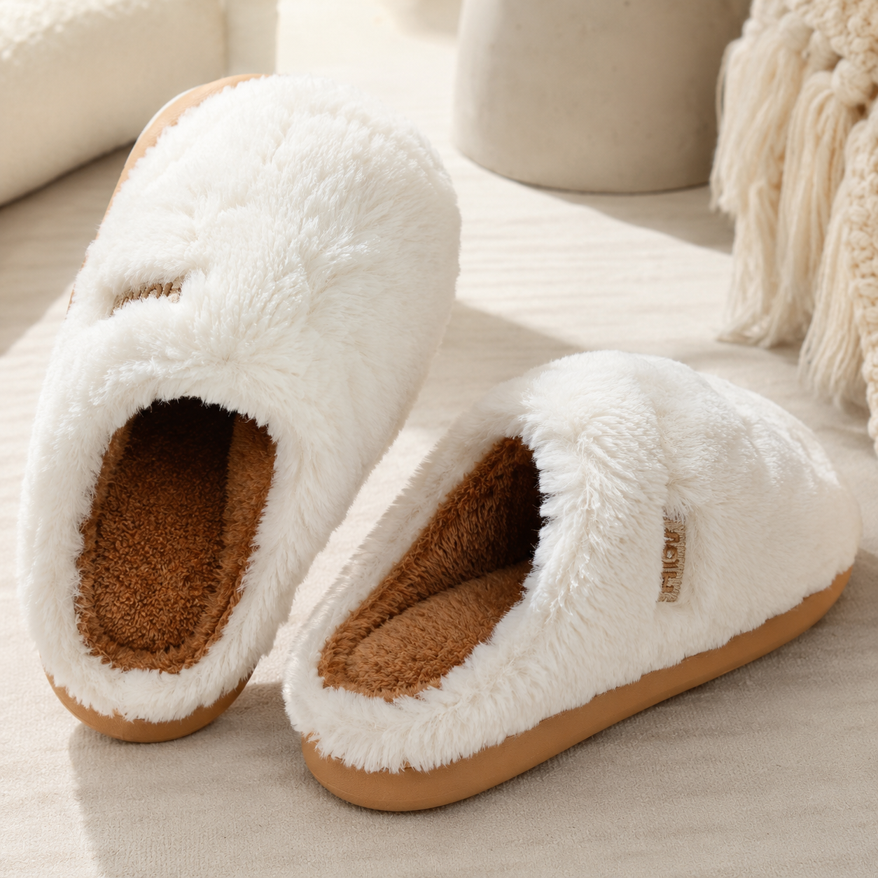 Pantufa Unissex Aveludada Antiderrapante para Inverno Ferrazi