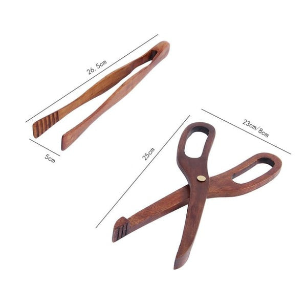 Pinça de Bambu para Cozinha para Pegar Salada Ferrazi