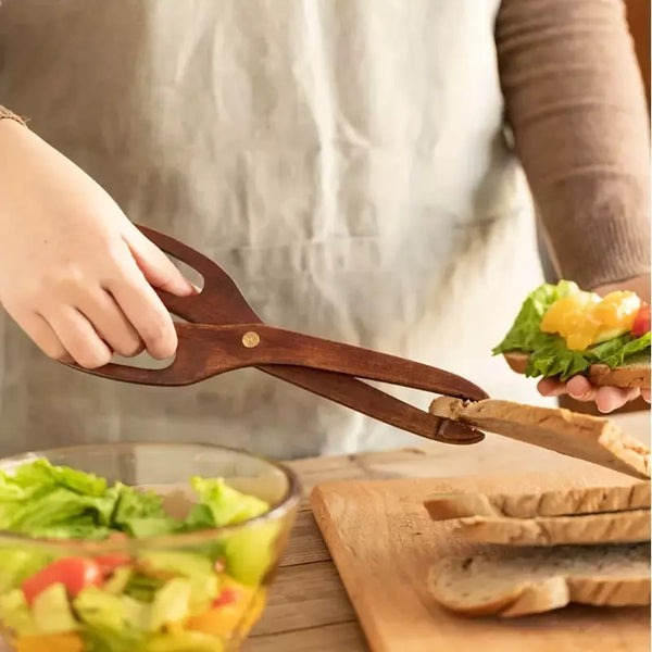 Pinça de Bambu para Cozinha para Pegar Salada Ferrazi