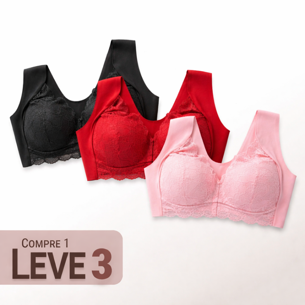 Sutiã Suporte Ergonômico Harmonia Zen Brisa, Conforto Absoluto o Dia Todo - Compre 1 Leve 3