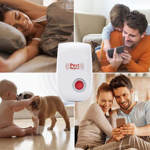 Repelente Eletrônico Ultrassônico para Pragas e Insetos | PestGuard